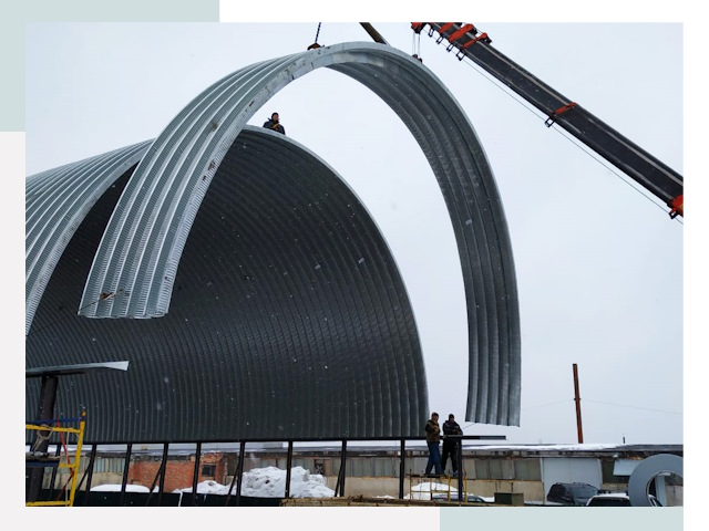 Полукруглые ангары в Екатеринбурге