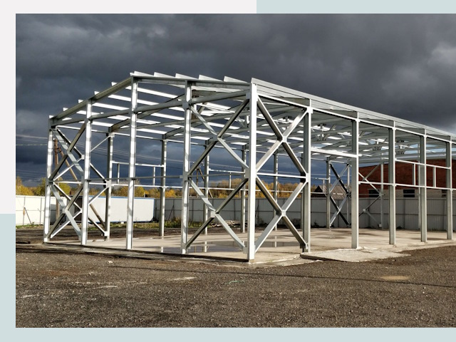 Двускатные ангары в Екатеринбург от 615 руб. за квадрат