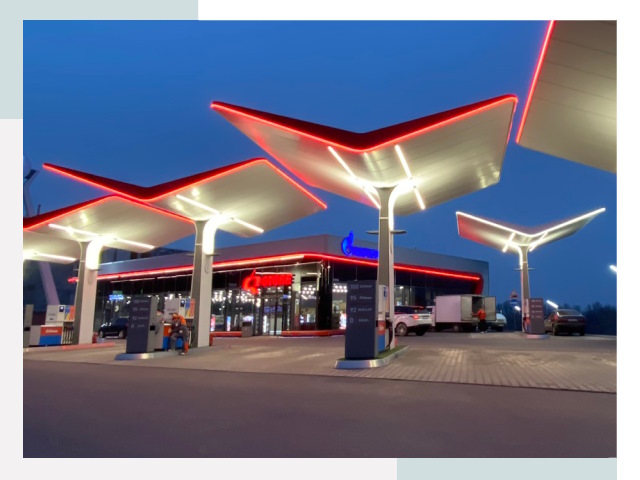 Навесы для АЗС в Екатеринбурге